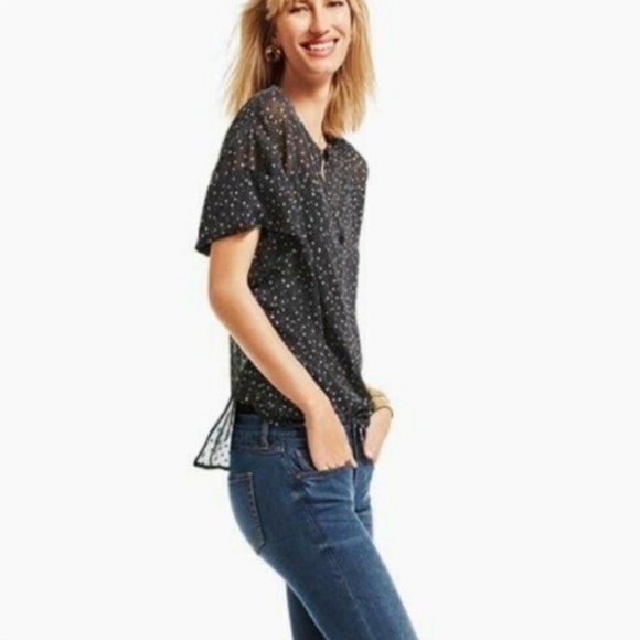 CABI Swiss Dot Sheer Blouse Style #239 Medium - Picture 2 of 7